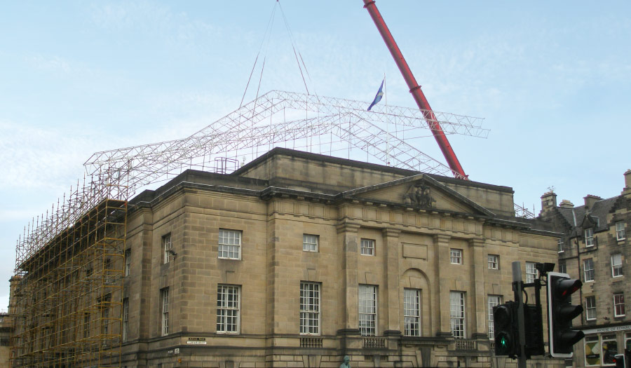 Temporary Roof Case Studies edinburgh court roofing project replacement enigma