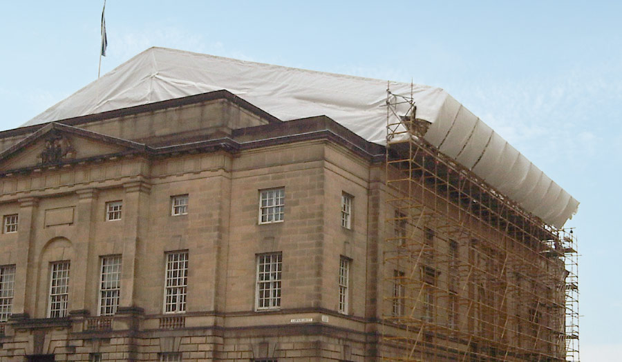 Temporary Roofs Encapsulation roofing project ubix weatherproof protection scaffolding