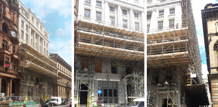 scaffolding glasgow anchorline building refurbishment temporary access