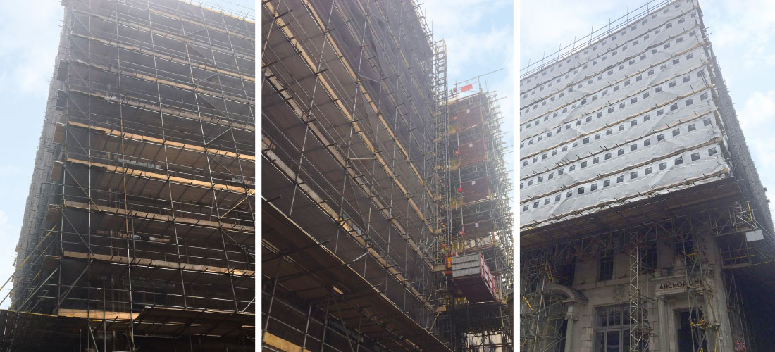 Anchorline building enigma industrial services refurbishment scaffolding