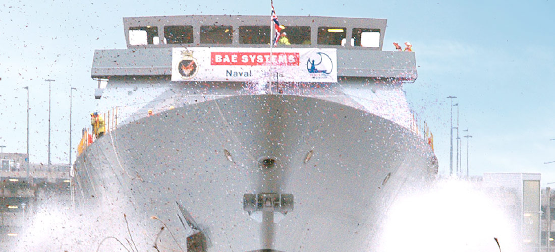 BAE Systems scaffolding ship building military shipyard enigma royal navy