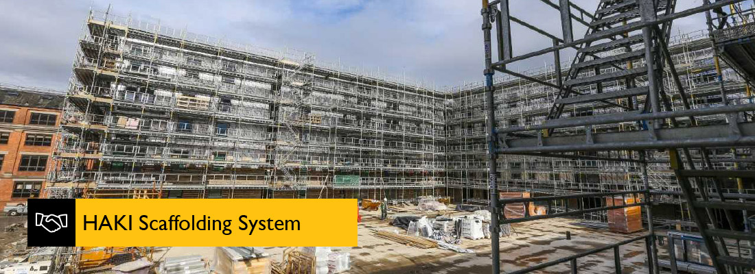 Contract Scaffolding haki system fleet enigma industrial services uk hakitec roof system public access stair