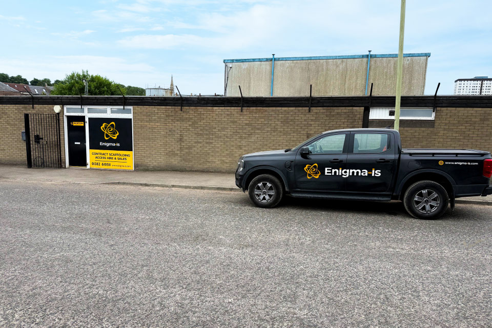 Dundee branch depot office location enigma industrial services rough hey road scaffold erectors scaffolding hire sales