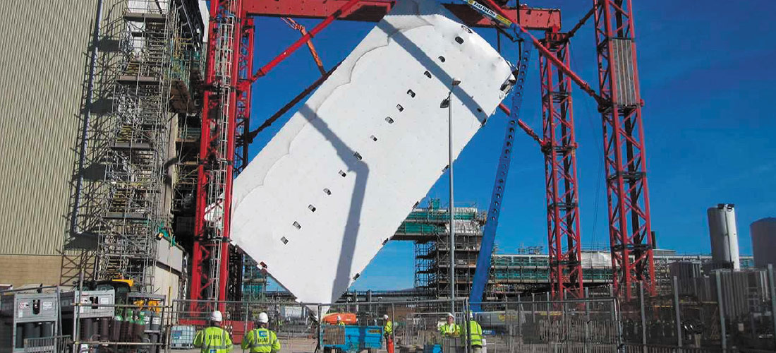 Evaporator D nuclear facility sellafield construction scaffolding contractor uk