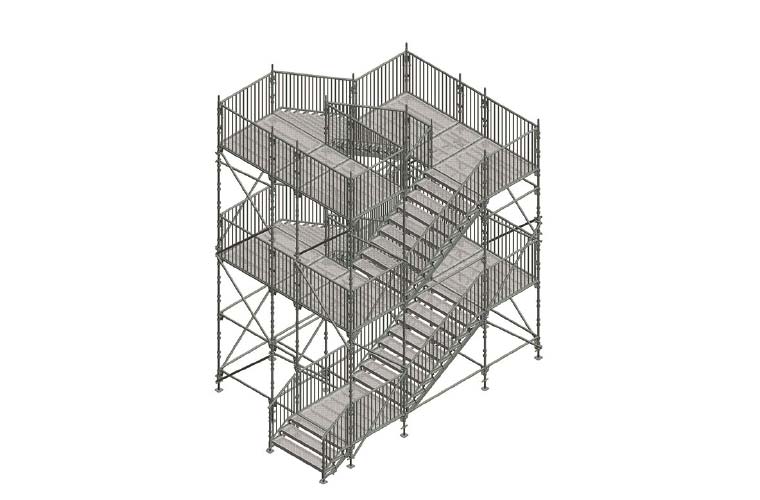 HAKI Public Access Stair PAS system scaffolding modular temporary enigma