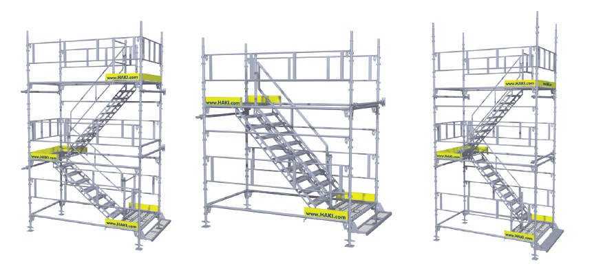 HAKI Stair Tower traditional stair tower temporary access sale hire scaffold