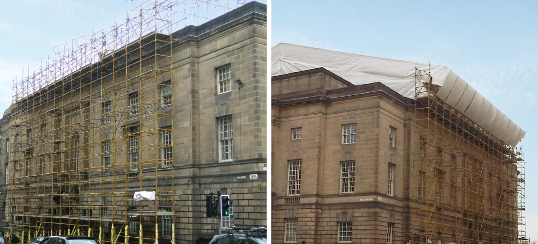 High Court of Justiciary Edinburgh UBIX temporary roof installation enigma
