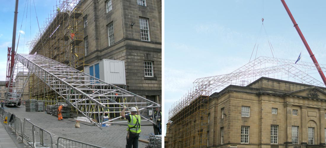 High Court of Justiciary Edinburgh supreme courts temporary roof solution