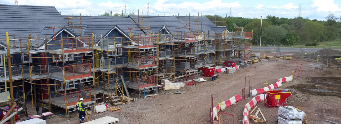 House Building property developments home builders apartments scaffolding uk