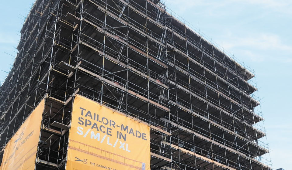 Ingram House the garment factory glasgow city centre renovation scaffold hire