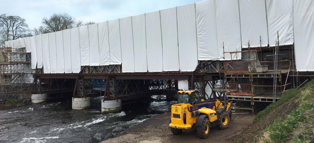 Old Tweed Bridge sir walter scott tweed river construction masonry disrepair