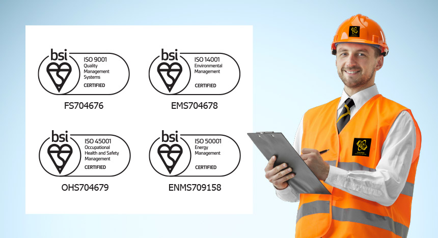 QSHE accreditations quality management systems 9001 iso energy environment health safety policy