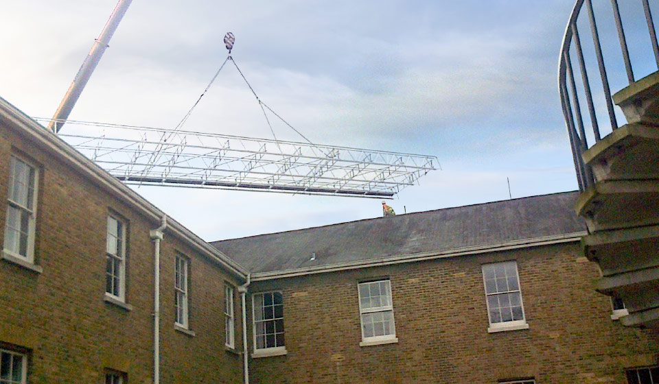 Sandhurst Military College construction renovation restoration refurbishment contract scaffold hire