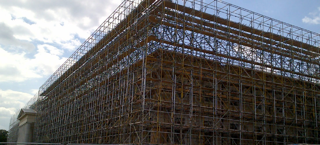 Sandhurst Military College scaffold encapsulation protection chapel organ restoration project