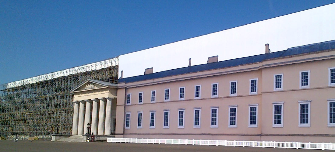 Sandhurst Military College scaffolding design service engineering team construction enigma