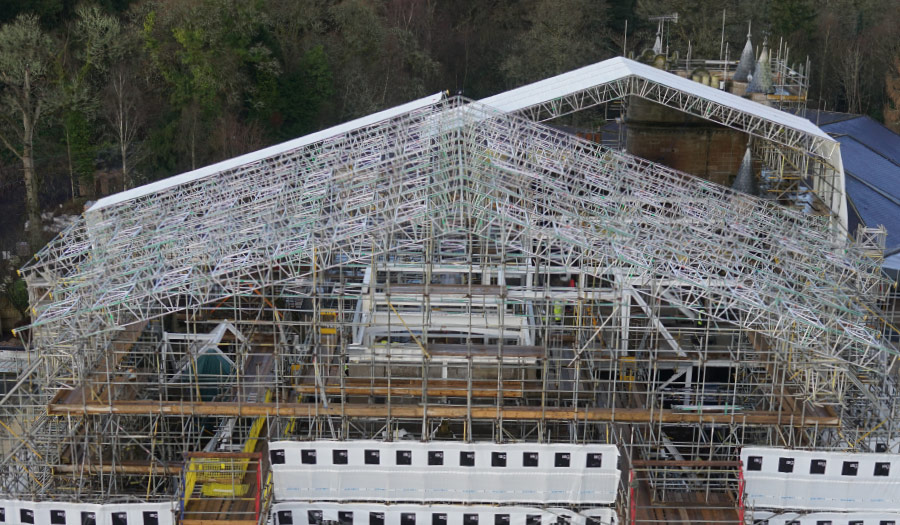 Temporary Roofs Encapsulation cameron house isg refurbishment building restoration