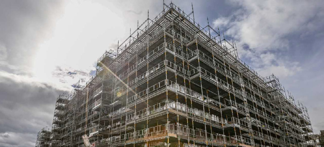 The Ropeworks enigma industrial services steel frame apartments development scaffold