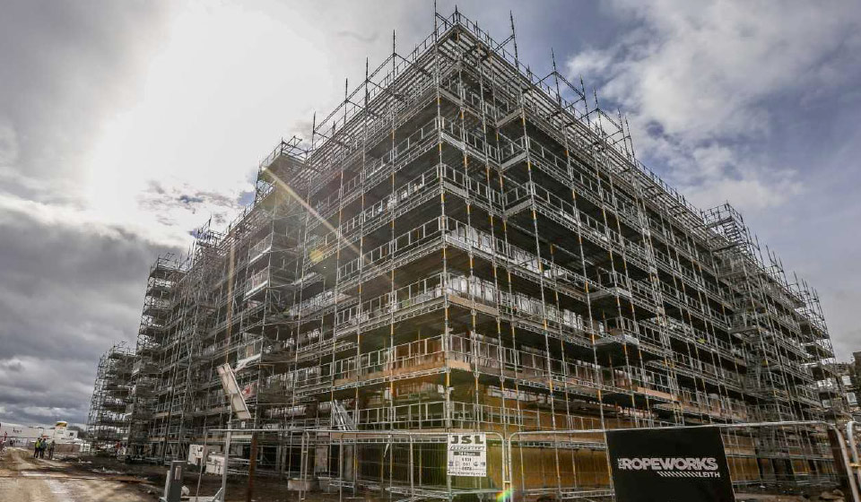 The Ropeworks haki scaffolding system construction development project edinburgh