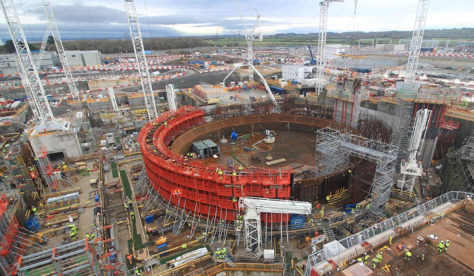 UKPN Hinkley Point C substation national grid scaffolding img access