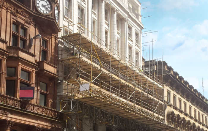 art deco anchor line building vincent street glasgow scaffolding project UK