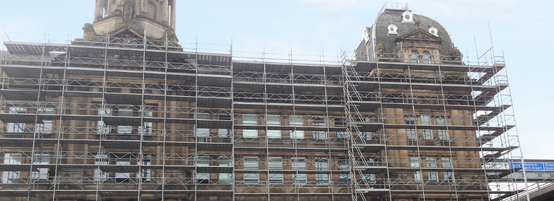 construction structural temporary support coop restoration glasgow tube fitting scaffold erection