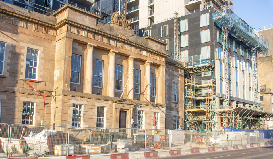custom-house-glasgow-temporary-access-contract-scaffolding-mcaleer-rushe-design-engineering