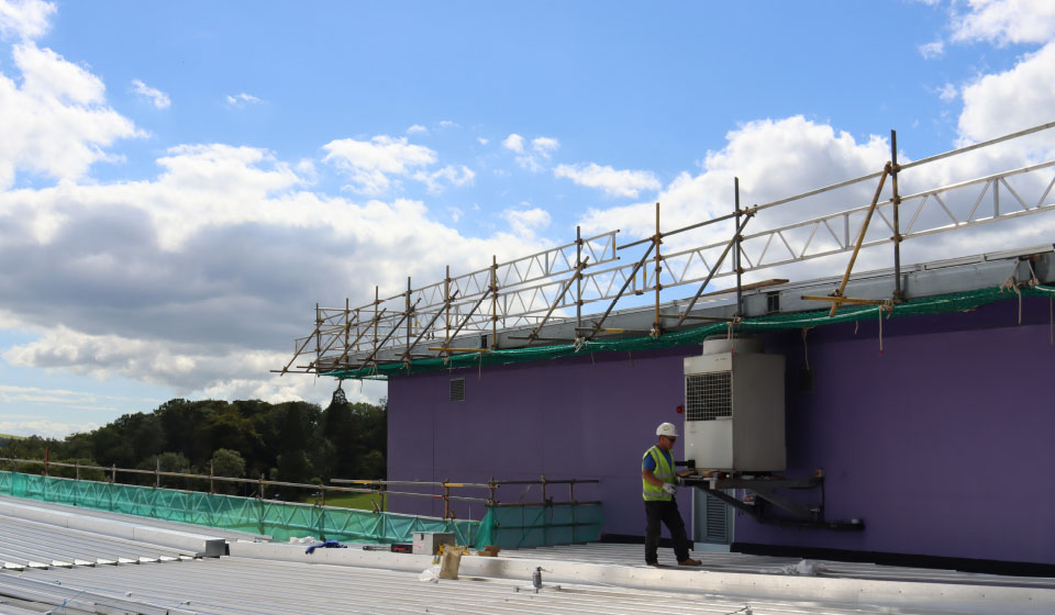 scaffold vinci construction south wales Ysgol Garth School Rhondda enigma industrial services