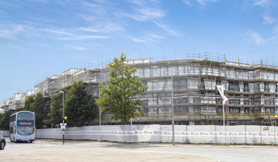 scaffolding haki scaffold kwikstage k2 Hengrove Park Urban Quarter Bristol regeneration scheme