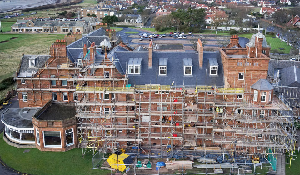 the marine hotel refurbishment restoration troon golf course john fulton plumbing roof 2