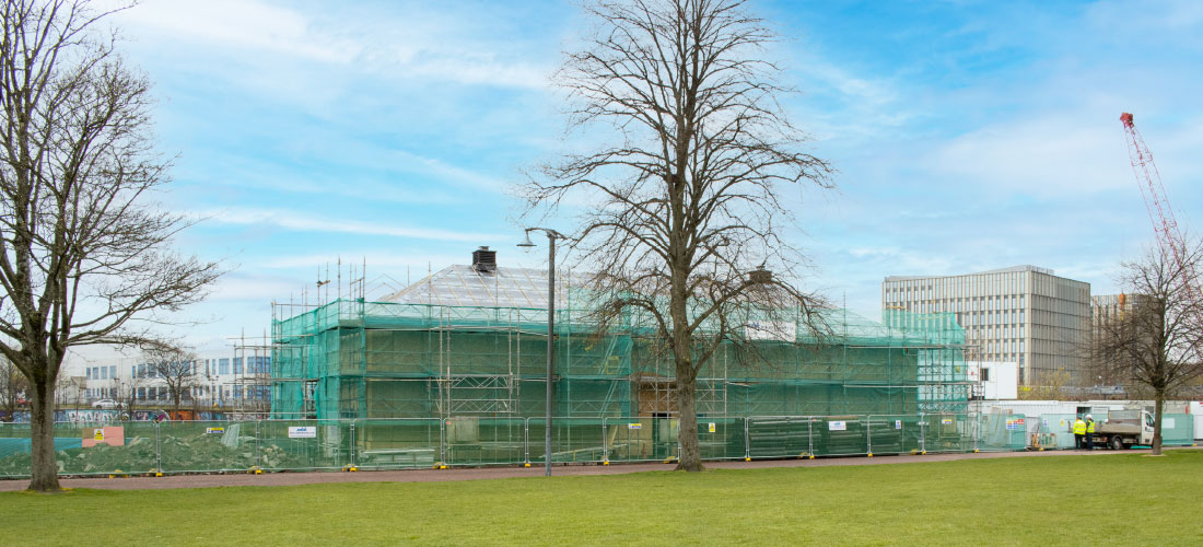 west boathouse glasgow k2 system scaffolding restoration works haki
