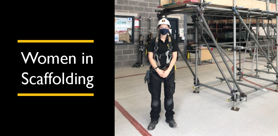 women scaffold enigma industrial services uk scaffolding career
